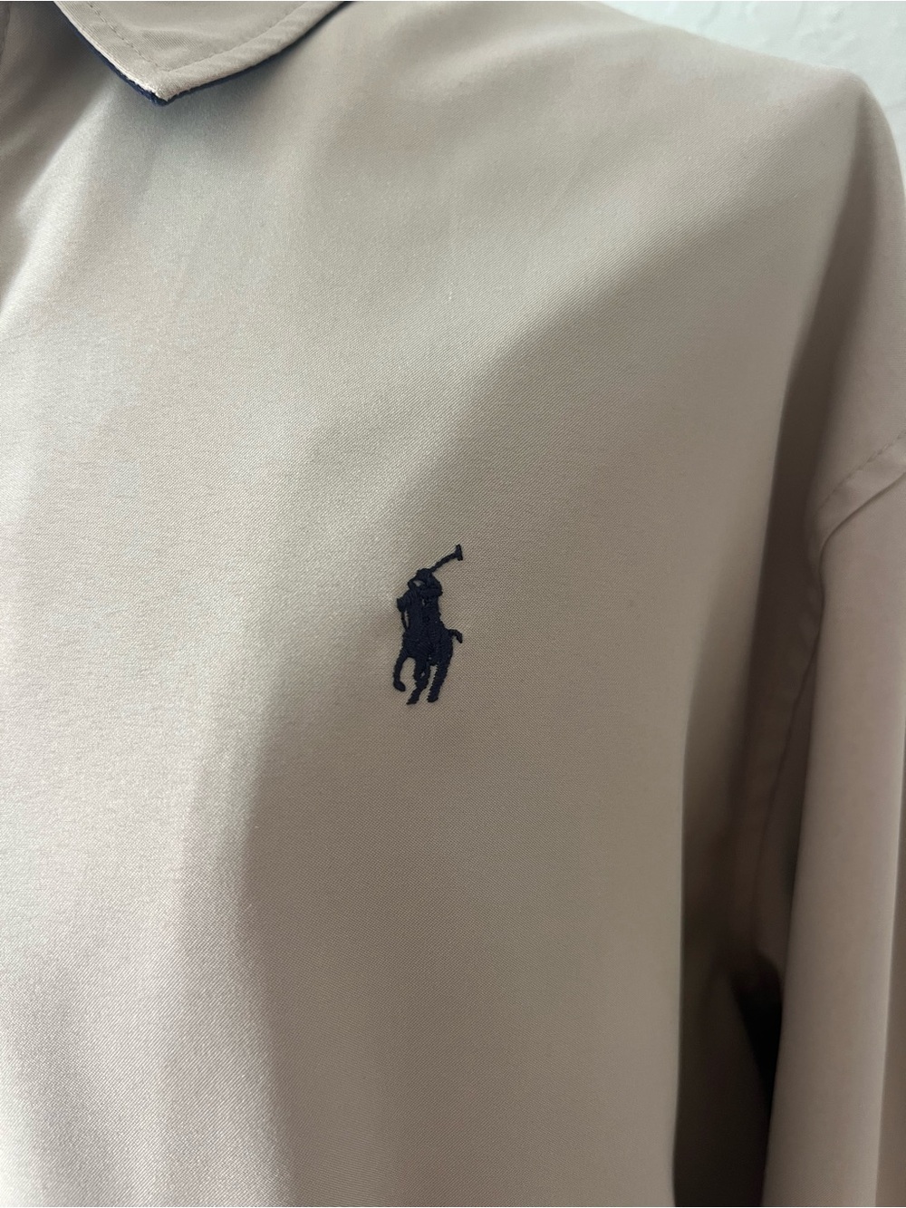 Vintage Polo Ralph Lauren Harrington Jacket Mens M Khaki Plaid Lined Pony Y2K - Picture 3 of 10